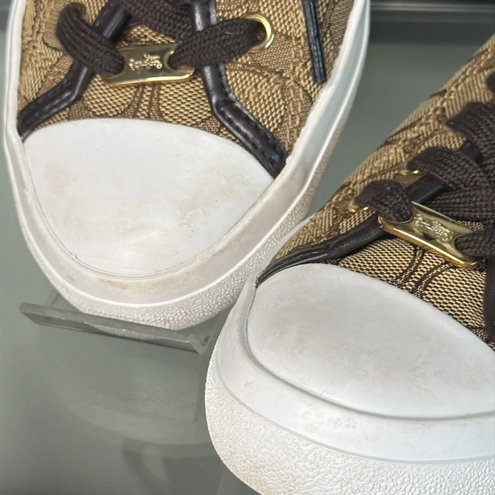 Classic COACH Empire Signature Logo Sneakers 7.5 - Picture 3 of 9